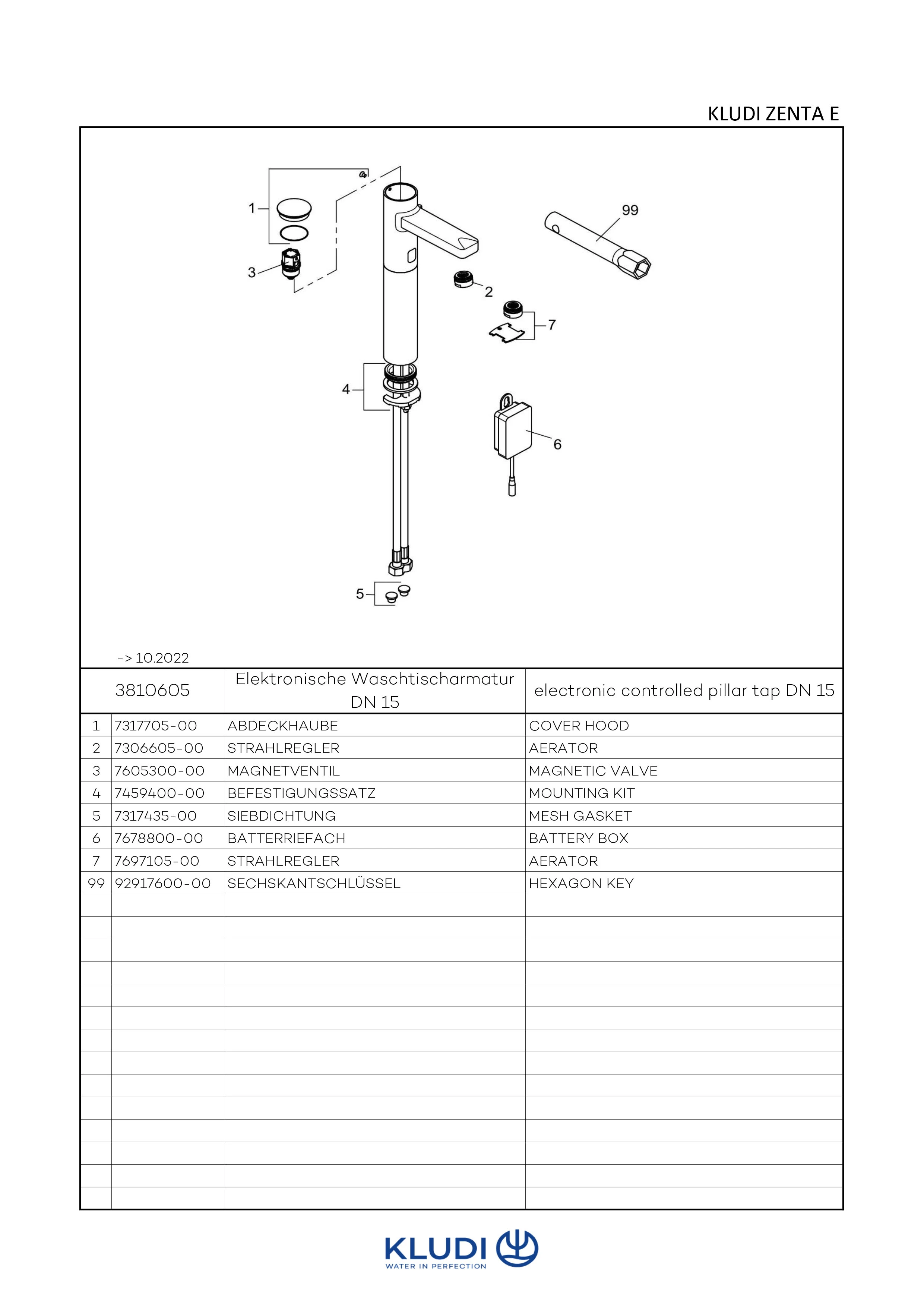 Kludi ZENTA SL Elektronische Waschtischarmatur chrom Kludi ZENTA SL Elektronische Waschtischarmatur chrom
