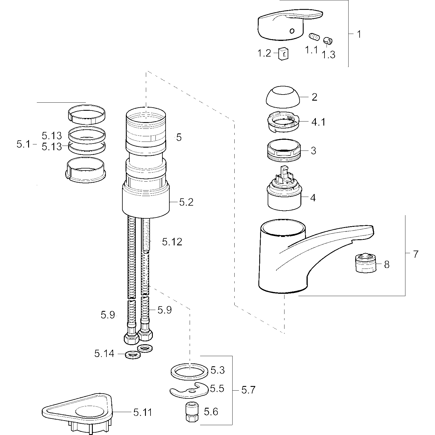 Hansa Einhand-Küchenarmatur „Mix“ Ausladung 203 mm in chrom Hansa Einhand-Küchenarmatur „Mix“ Ausladung 203 mm in chrom