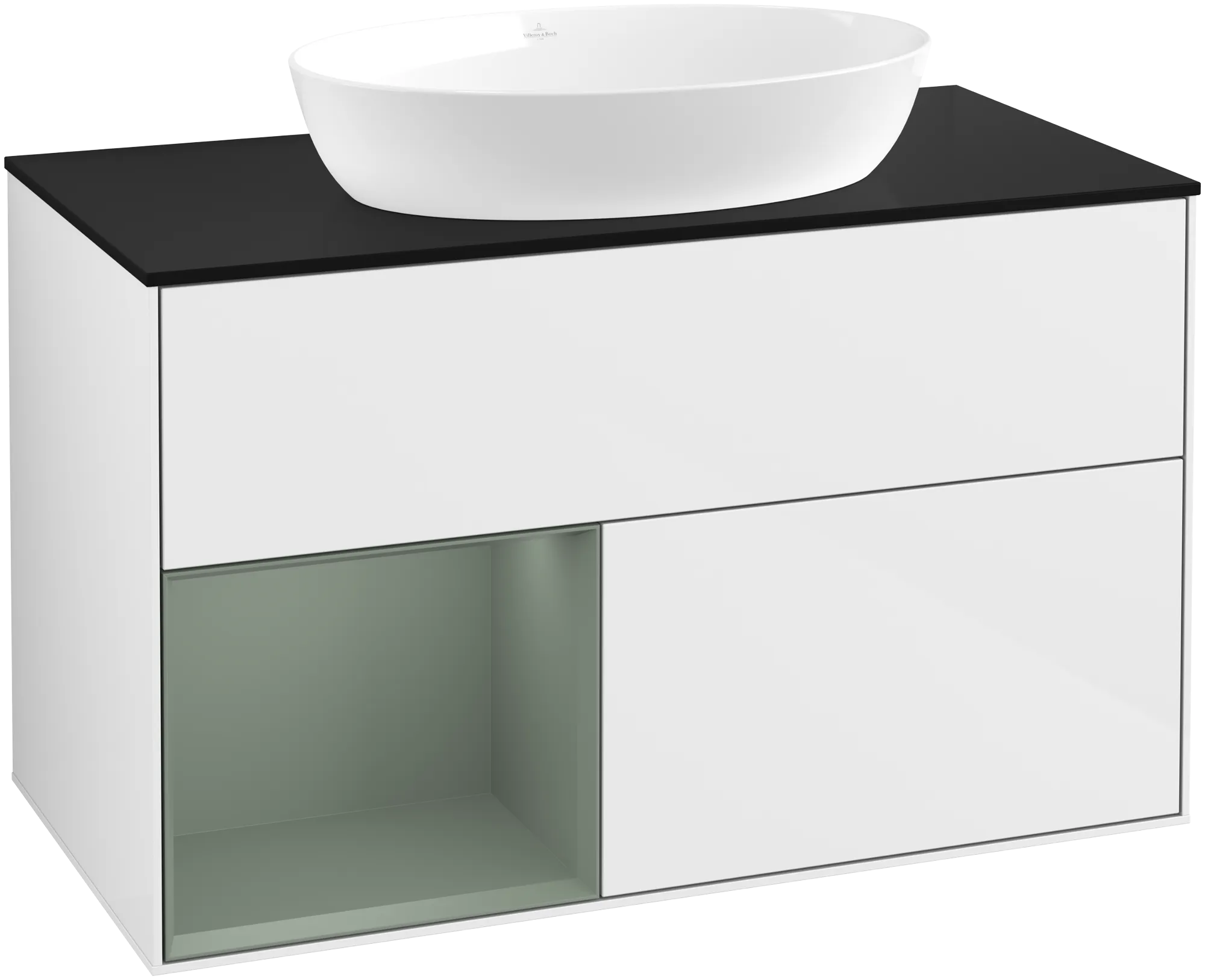 Villeroy & Boch Finion Waschbeckenunterschrank GA1 1000x603x501mm Glossy White/Lace Black