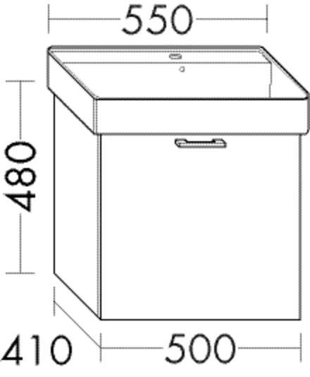 Waschtischunterschrank Sys30 von burgbad – 1 Auszug, Tiefe 410 mm, Breite 500 mm, Höhe 480 mm Waschtischunterschrank Sys30 von burgbad – 1 Auszug, Tiefe 410 mm, Breite 500 mm, Höhe 480 mm