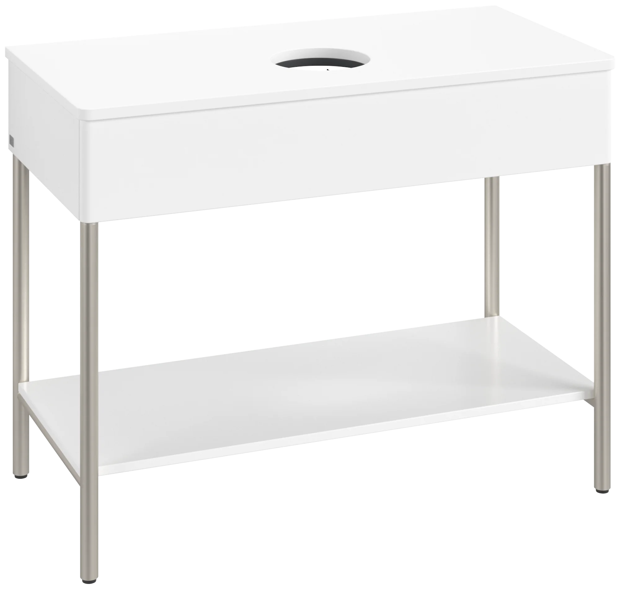 Villeroy & Boch Waschbeckenunterschrank Artis L64010MT, Eckig White Matt Lacquer, 1000x782x500mm, mit Beleuchtung und Push-to-open Funktion