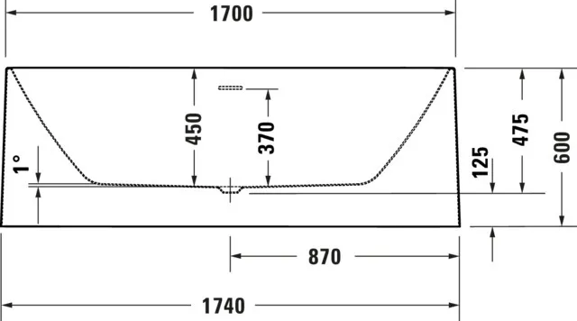 Duravit Badewanne „DuraFoga“ freistehend rechteck 170 × 70 cm