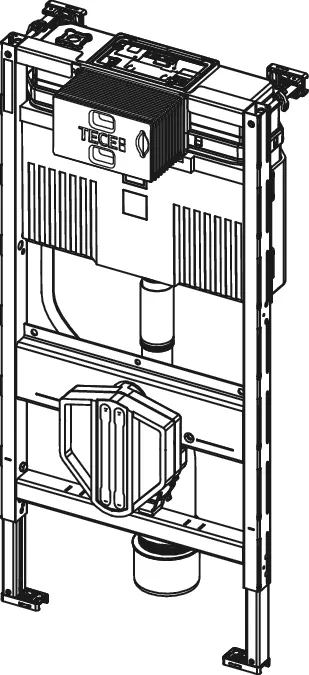 TECEprofil WC-Modul mit Uni-Spülkasten, Bauhöhe 980 mm