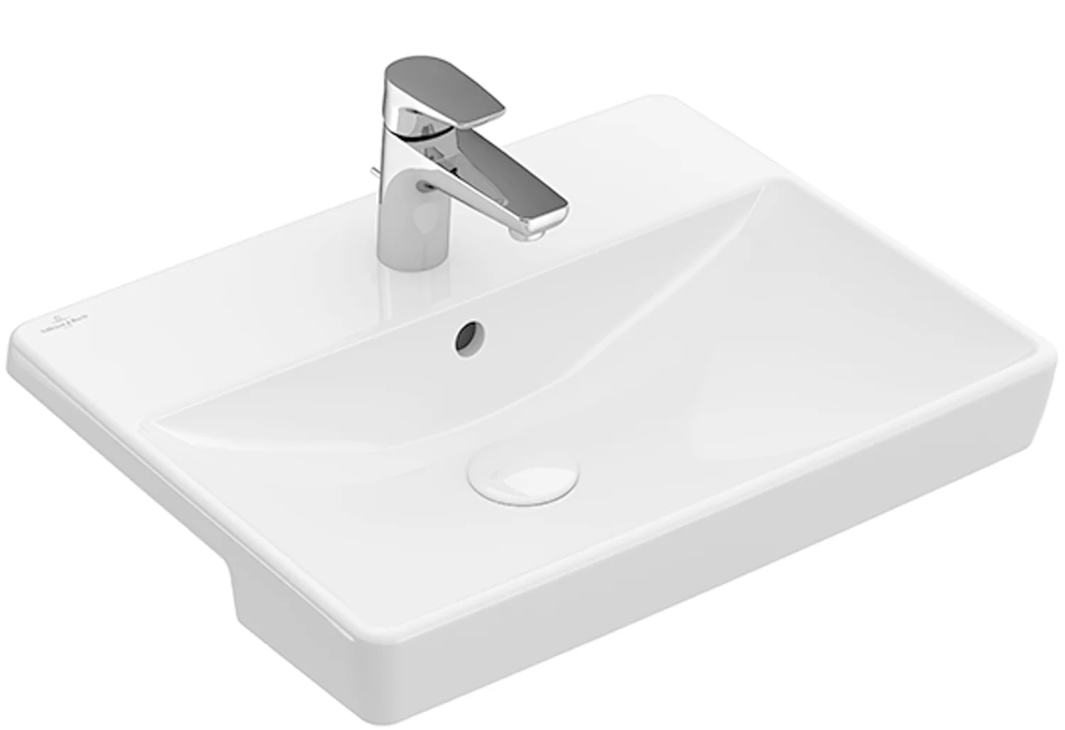Villeroy & Boch Avento Vorbauwaschbecken 550x440mm Rechteck Weiß Villeroy & Boch Avento Vorbauwaschbecken 550x440mm Rechteck Weiß