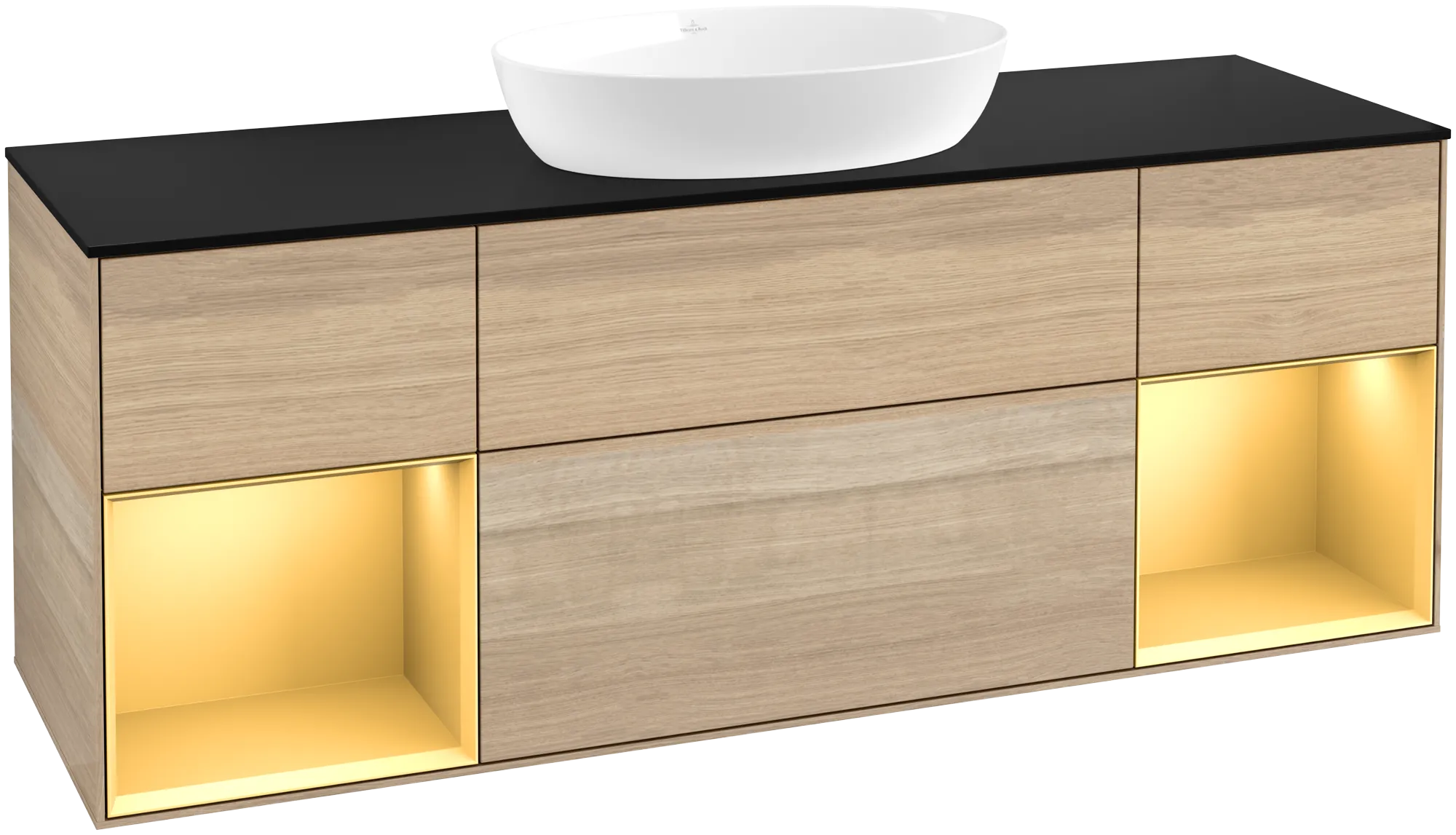 Villeroy & Boch Finion Waschbeckenunterschrank FD0, 1600 x 603 x 501 mm, mit Beleuchtung