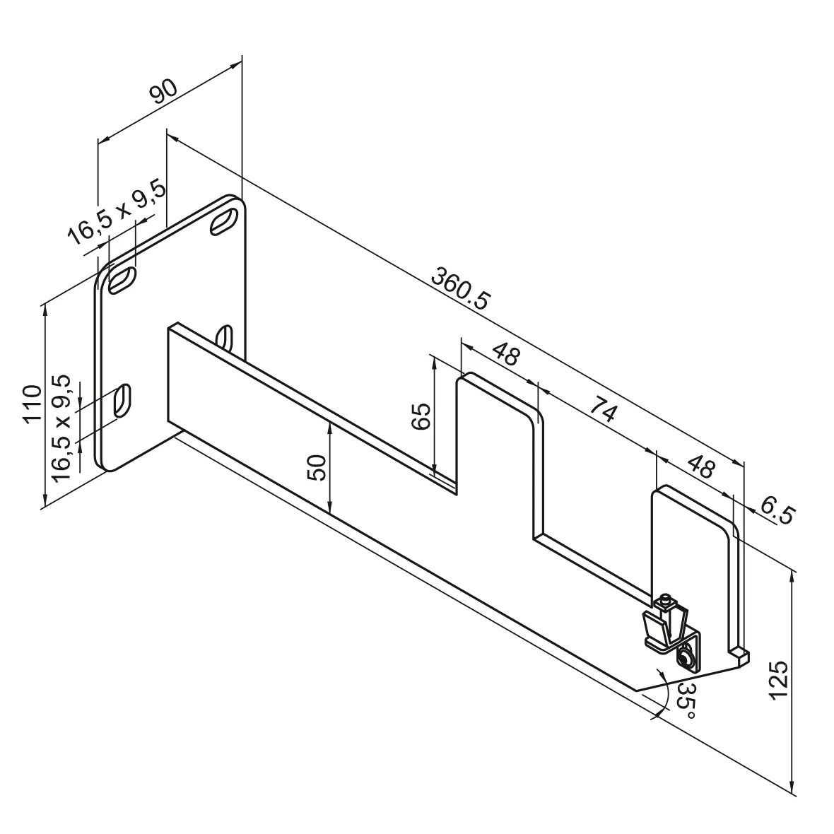 Zubehör Wandkonsole WMORV-R6, RAL 9016 Zubehör Wandkonsole WMORV-R6, RAL 9016