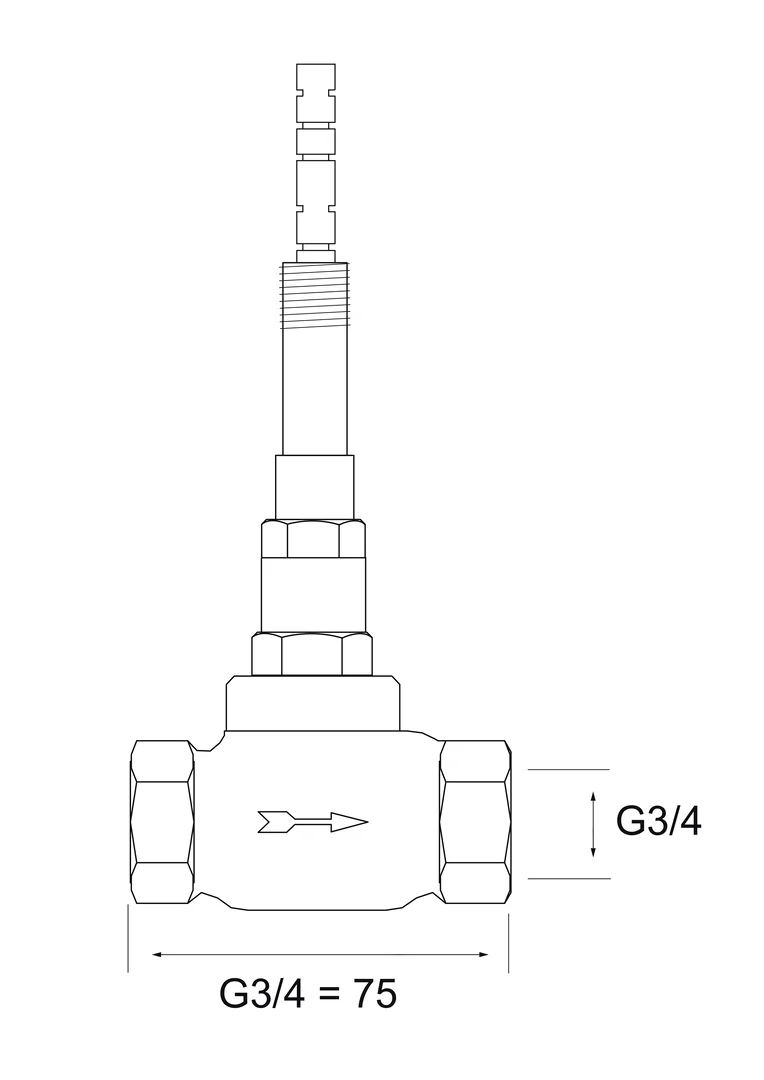 Hansa Oberteil Hansa 0221 G3⁄4 DN20 Hansa Oberteil Hansa 0221 G3⁄4 DN20