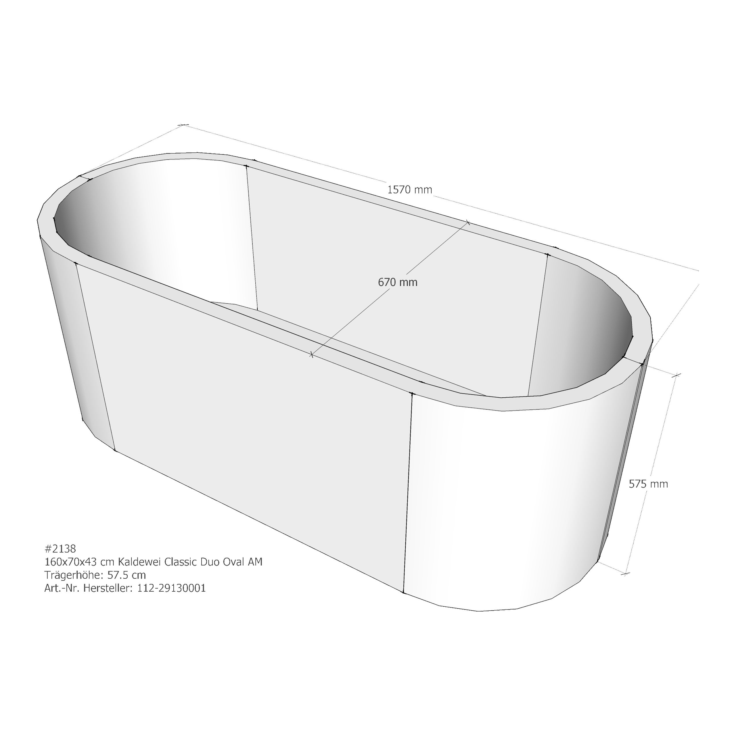 Badewannenträger für Kaldewei Classic Duo Oval 160 × 70 × 43 cm Badewannenträger für Kaldewei Classic Duo Oval 160 × 70 × 43 cm