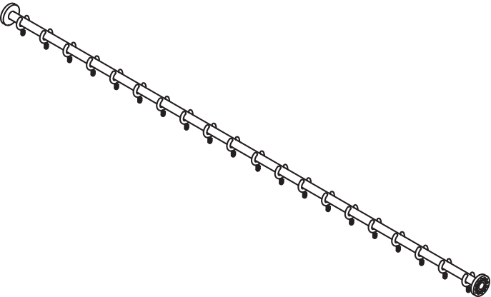 HEWI Duschvorhangstange pulverbeschichtet „System 900“ 7 × 200 cm