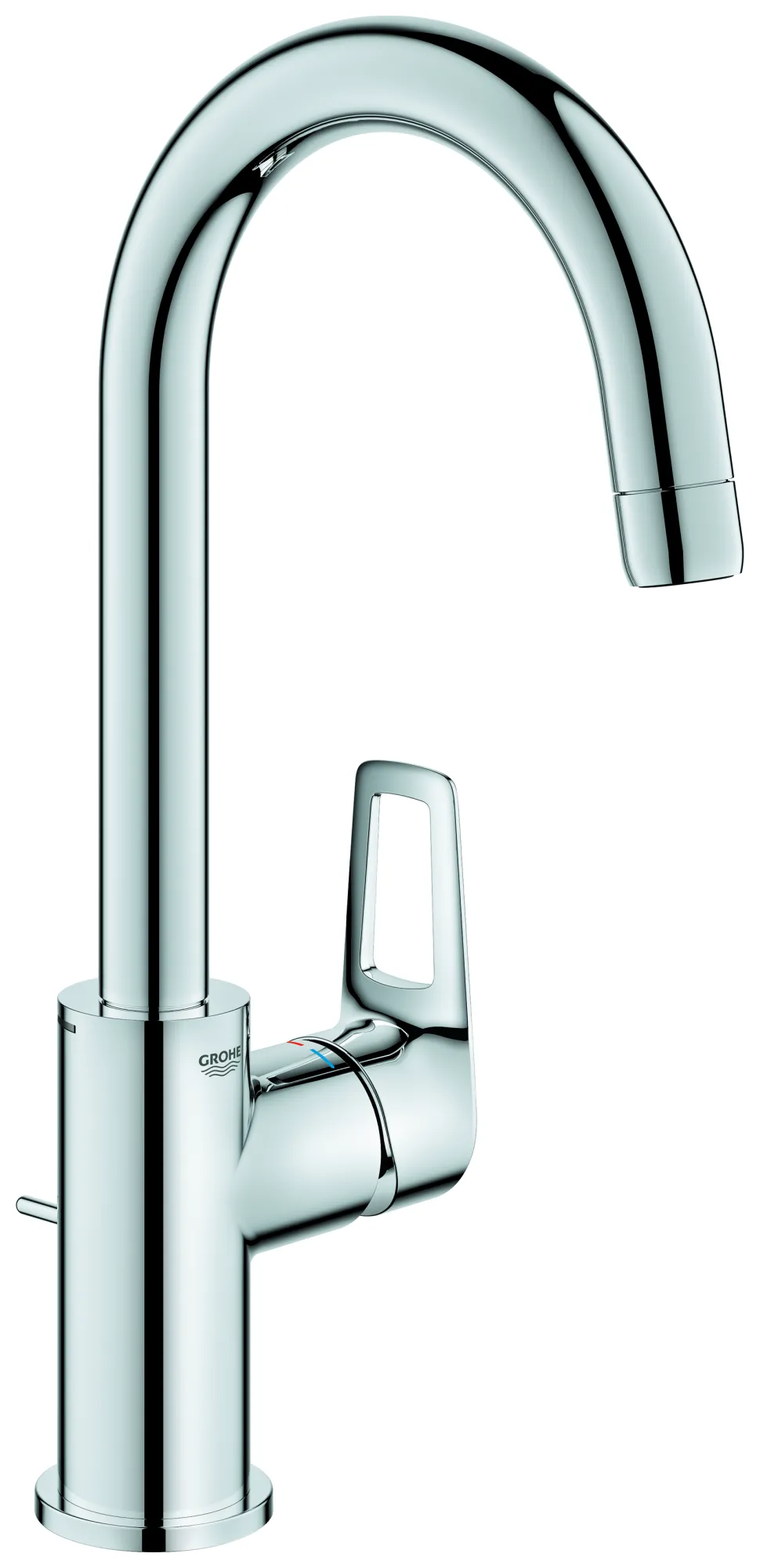 Einhand-Waschtischbatterie BauLoop 23763_1, L-Size, Einlochmontage, mit Temperaturbegrenzer, EcoJoy Mousseur 5,7 l/min, Zugstangen-Ablaufgarnitur aus Kunststoff 1 1/4″, chrom Einhand-Waschtischbatterie BauLoop 23763_1, L-Size, Einlochmontage, mit Temperaturbegrenzer, EcoJoy Mousseur 5,7 l/min, Zugstangen-Ablaufgarnitur aus Kunststoff 1 1/4″, chrom