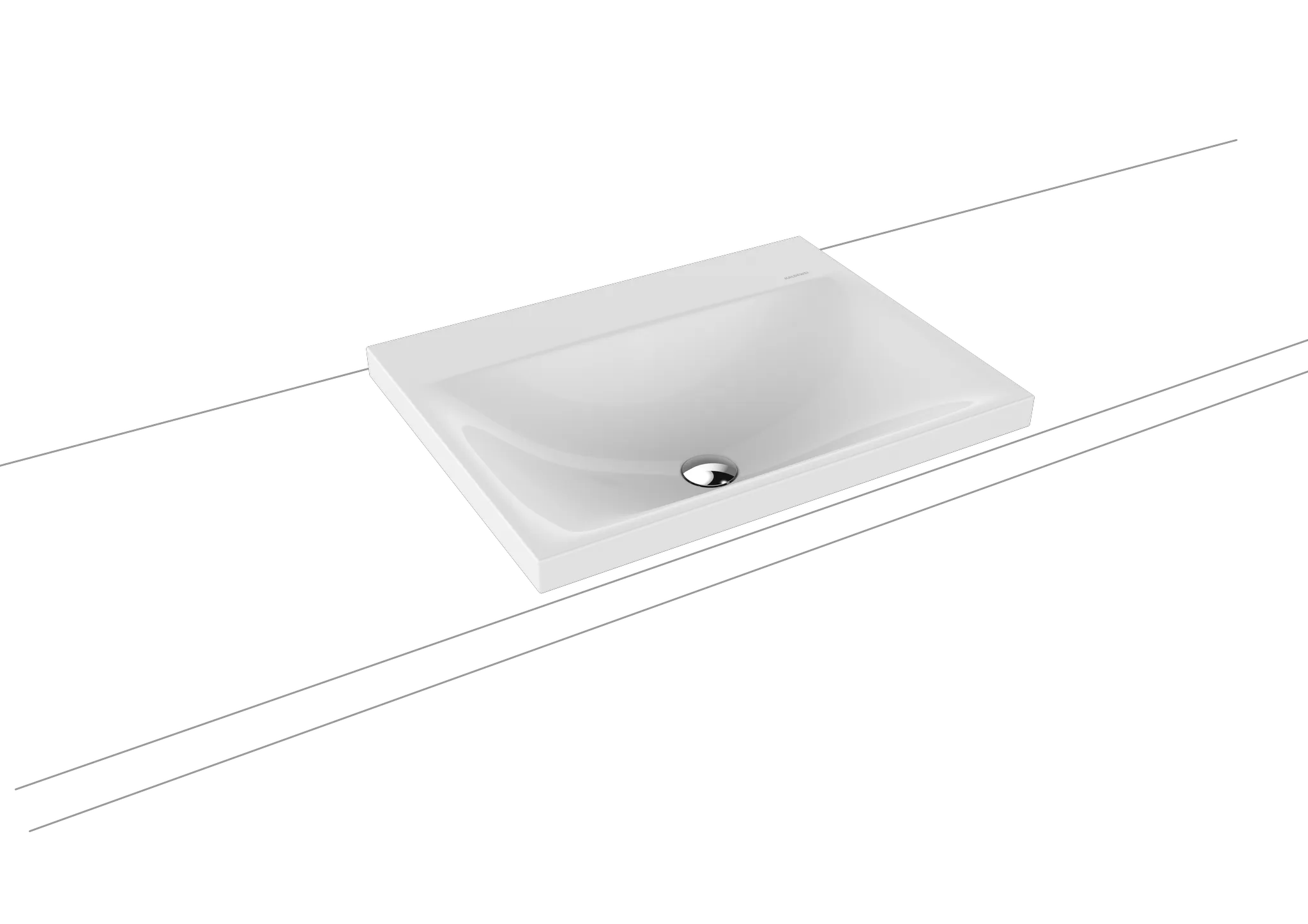 Aufsatzwaschtisch „Silenio“ 60 × 46 cm, ohne Hahnlochbohrung in alpinweiß, mit Perl-Effekt Aufsatzwaschtisch „Silenio“ 60 × 46 cm, ohne Hahnlochbohrung in alpinweiß, mit Perl-Effekt