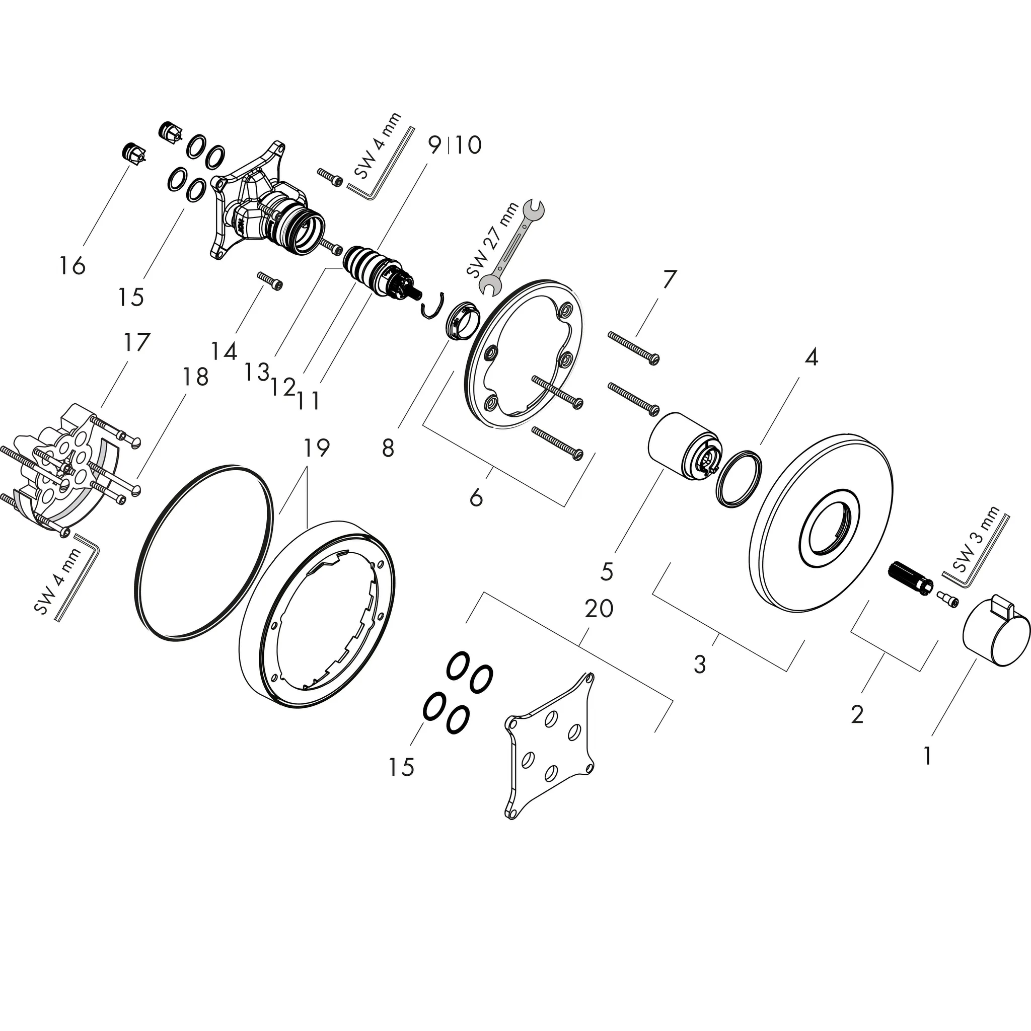 Thermostat Unterputz Ecostat S Fertigset chrom Thermostat Unterputz Ecostat S Fertigset chrom