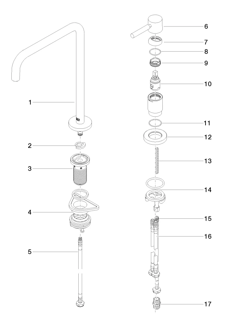Dornbracht META SQUARE Zweilochbatterie mit Einzelrosetten - Dark Platinum gebürstet Dornbracht META SQUARE Zweilochbatterie mit Einzelrosetten - Dark Platinum gebürstet