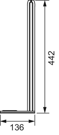 TECEprofil Registerfuß rechts