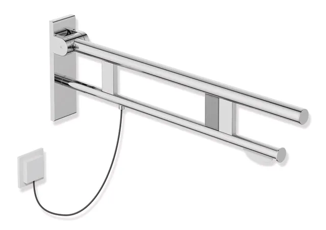 HEWI Stützklappgriff Duo System 900 Edelstahl verchromt 750 mm