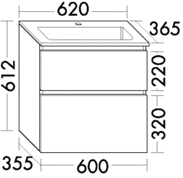 burgbad Waschtischunterschrank „Lin20“ in Weiß Matt mit Laserkante burgbad Waschtischunterschrank „Lin20“ in Weiß Matt mit Laserkante