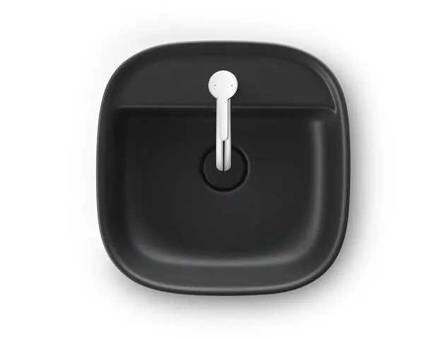 Aufsatzwaschtisch geschliffen „Zencha“ 42 × 42 × 13,5 cm, Hahnlochposition mittig in Anthrazit Matt Aufsatzwaschtisch geschliffen „Zencha“ 42 × 42 × 13,5 cm, Hahnlochposition mittig in Anthrazit Matt