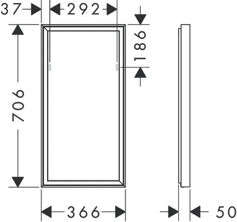 Hansgrohe Xarita E Spiegel mit LED-Beleuchtung, Mattweiß Hansgrohe Xarita E Spiegel mit LED-Beleuchtung, Mattweiß