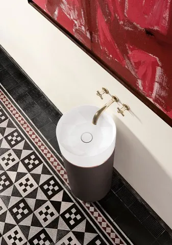 Villeroy & Boch Waschtischschale aus TitanCeram „Octagon“ ⌀ 400 mm in Mocha Leather