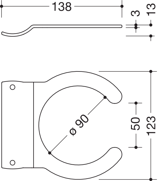 HEWI Aufrüstsatz „Serie 802 LifeSystem“ in Anthrazit glänzend