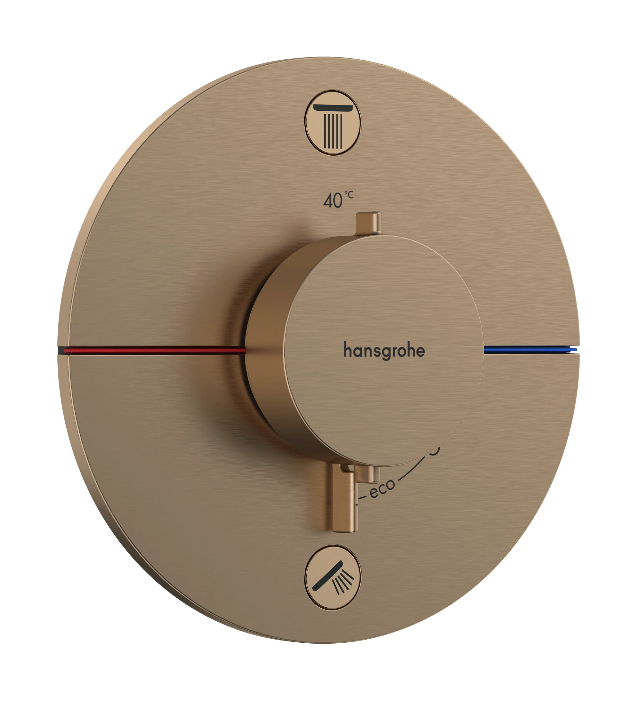 Hansgrohe ShowerSelect Comfort S Thermostat Unterputz, Brushed Bronze, 2 Verbraucher, max. Durchfluss 27 l/min, min./max. Betriebsdruck 1/10 bar Hansgrohe ShowerSelect Comfort S Thermostat Unterputz, Brushed Bronze, 2 Verbraucher, max. Durchfluss 27 l/min, min./max. Betriebsdruck 1/10 bar