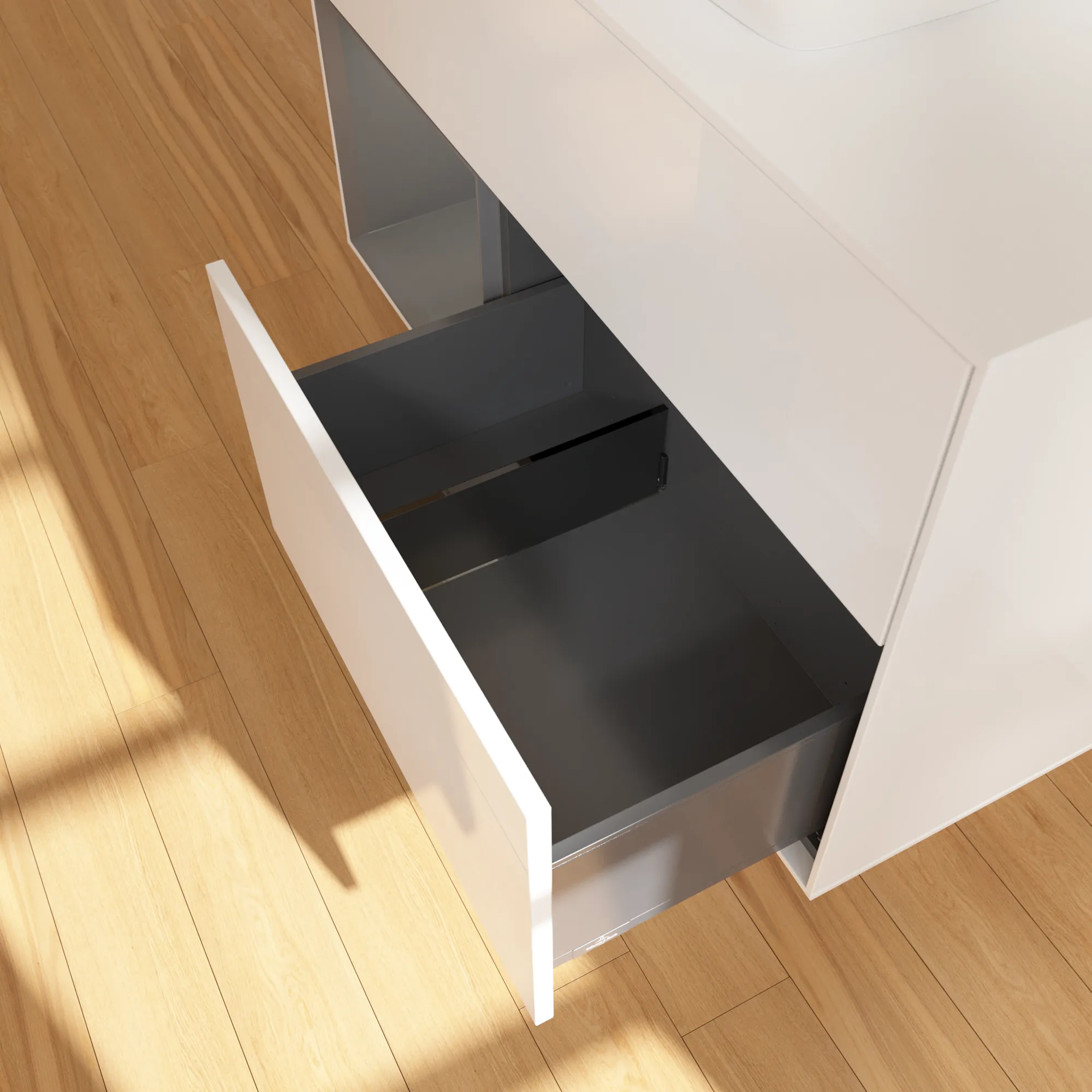 Villeroy & Boch Waschtischunterschrank „Finion“ für Schrankwaschtisch 1000 × 603 × 501 mm Glossy White Lacquer, für Becken mittig, mit Hahnlochbohrung
