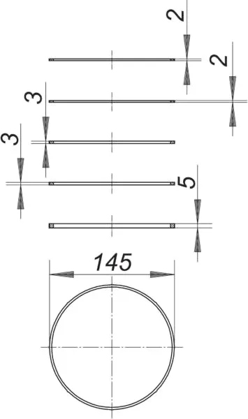 Tragrahmen-Set N, d: 145 mm