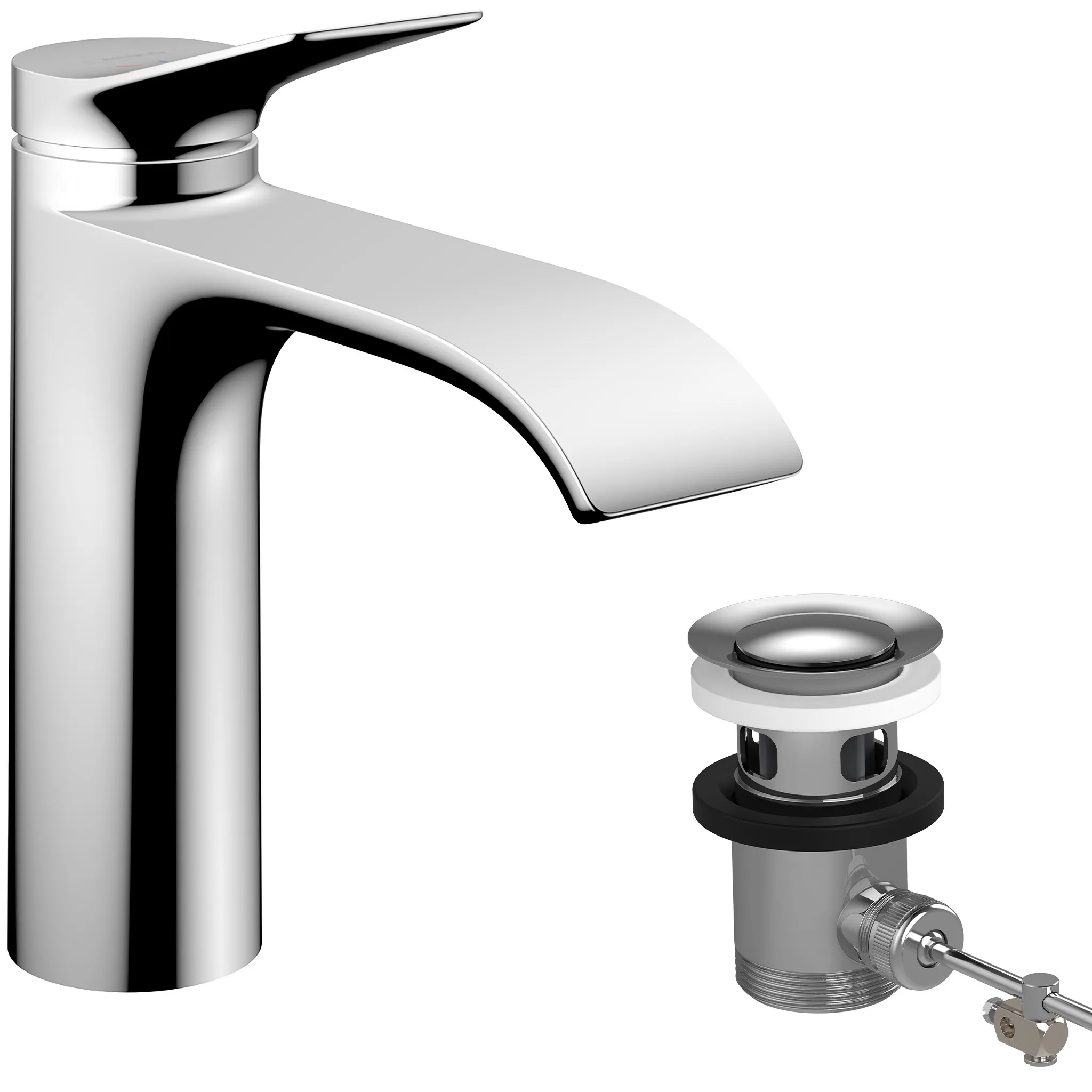 Waschtischmischer 110 Vivenis CoolStart mit Zugstangen-Ablaufg.chrom