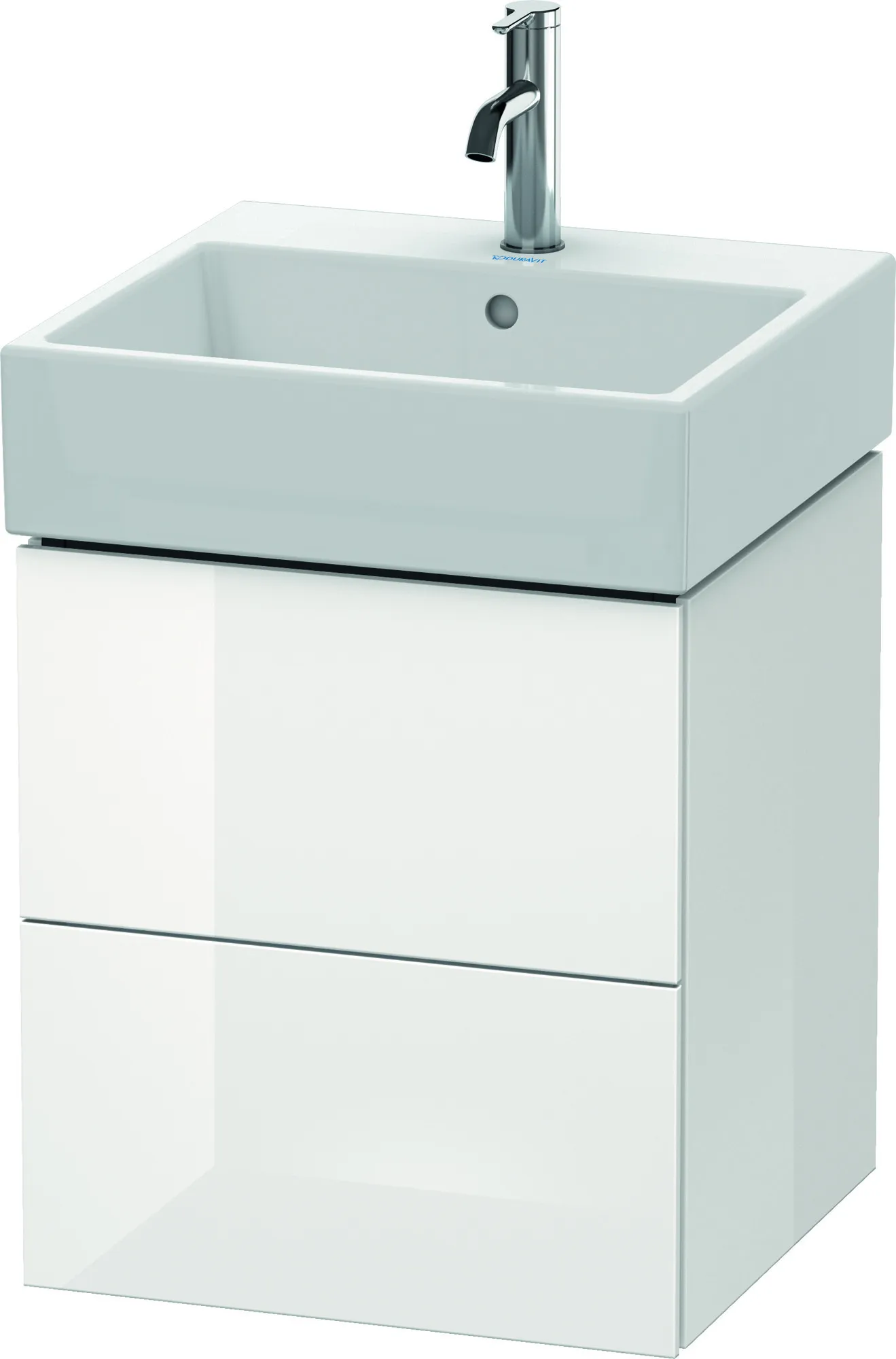 Duravit Waschtischunterschrank wandhängend „L-Cube“ 48,4 × 54,4 × 45,9 cm Weiß Hochglanz Duravit Waschtischunterschrank wandhängend „L-Cube“ 48,4 × 54,4 × 45,9 cm Weiß Hochglanz