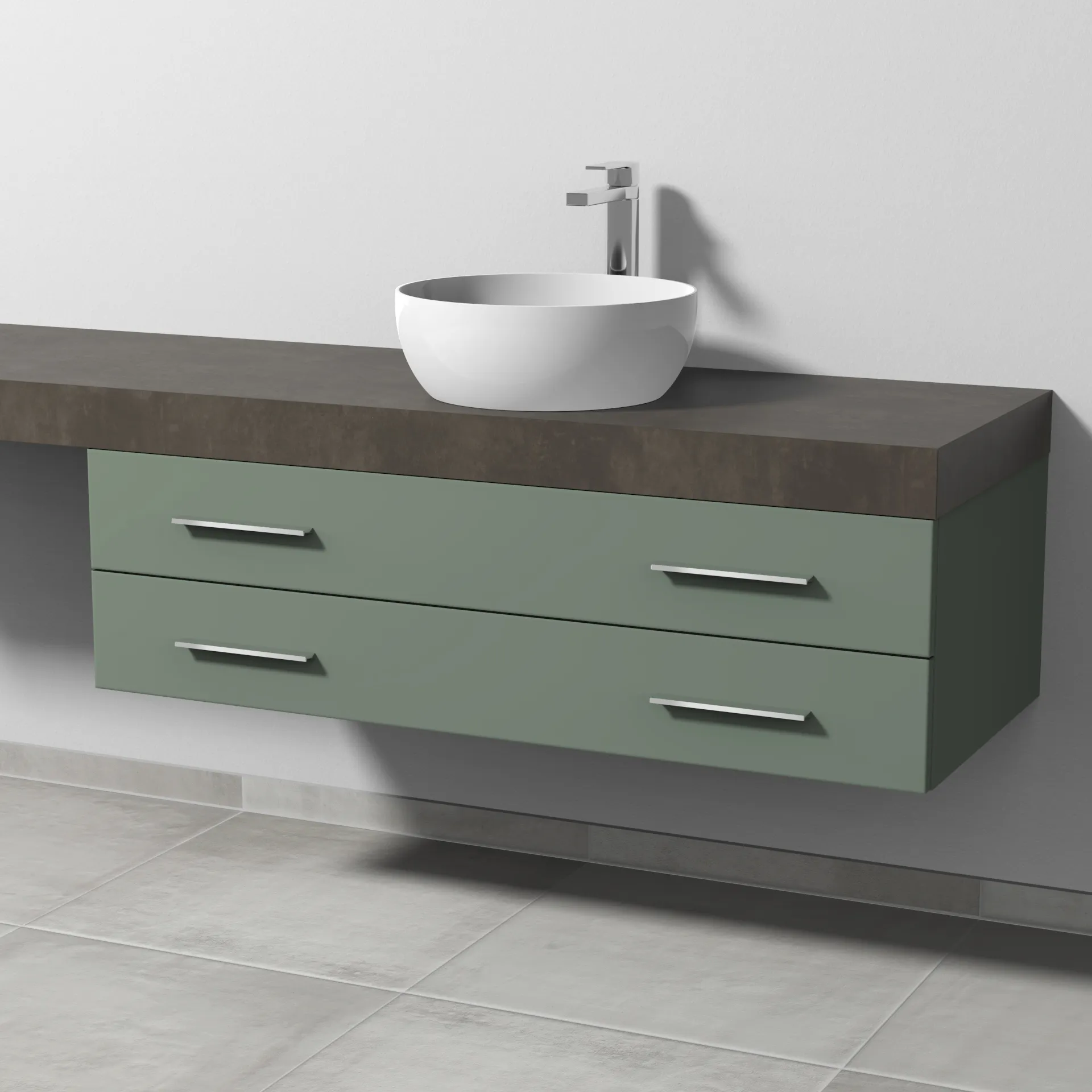 Sanipa Waschtischunterschrank „2morrow“ 1200 × 340 × 520 mm in Soft-Green