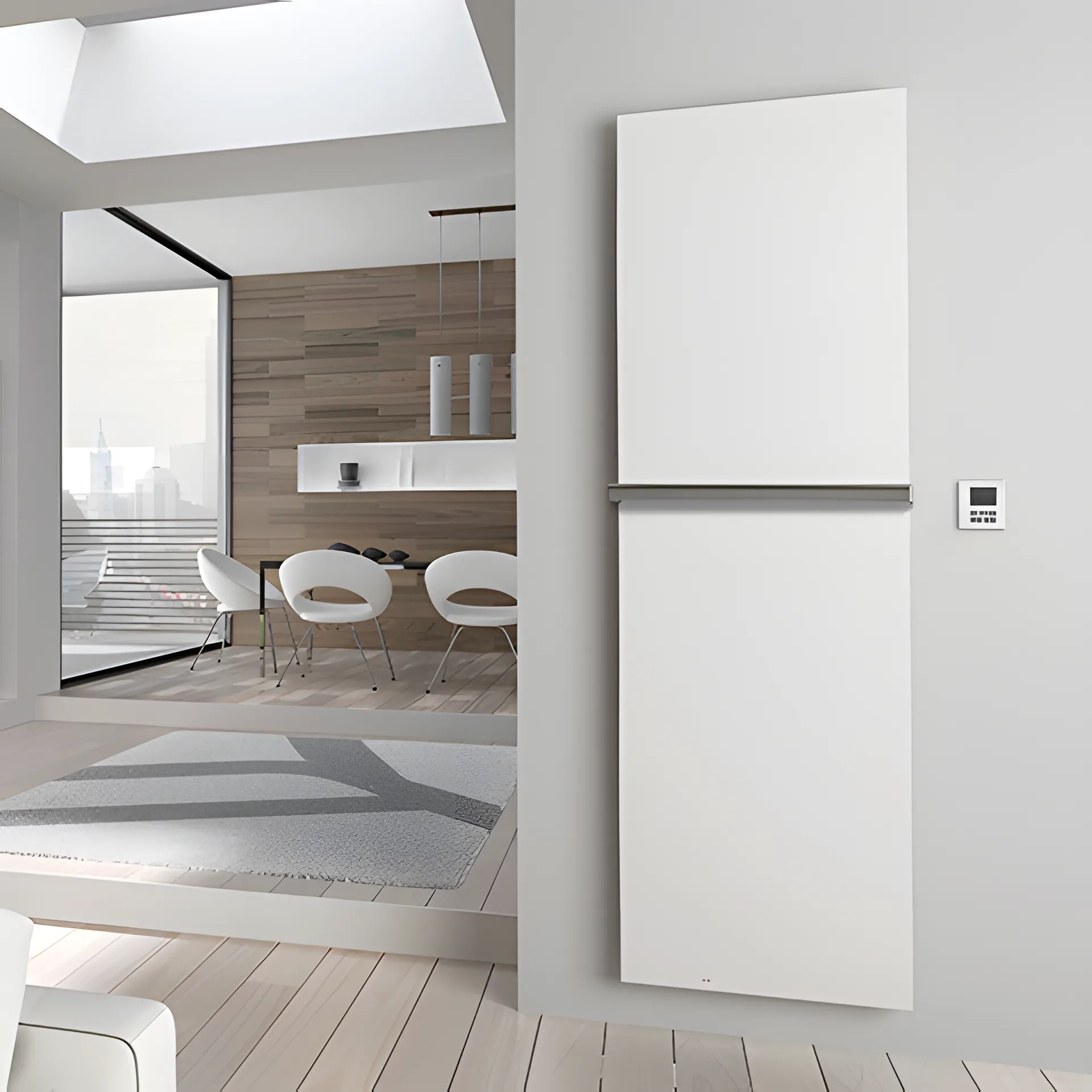 BEMM Relax E Elektro-Designer-Heizkörper, Serie DR1-E, Tabakbraun matt, H 1963 mm x B 350 mm x T 616 mm, elektrisch, 230 V, IP44