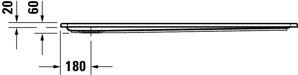 Duravit rechteck Duschwanne „Starck Slimline“ 140 × 80 cm ohne Antislip, ohne Oberflächenveredelung, in Weiß Duravit rechteck Duschwanne „Starck Slimline“ 140 × 80 cm ohne Antislip, ohne Oberflächenveredelung, in Weiß