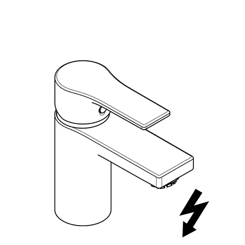 Kludi ZENTA SL Waschtisch-EHM 75mm Ablaufg.,f.drucklose Speicher chrom