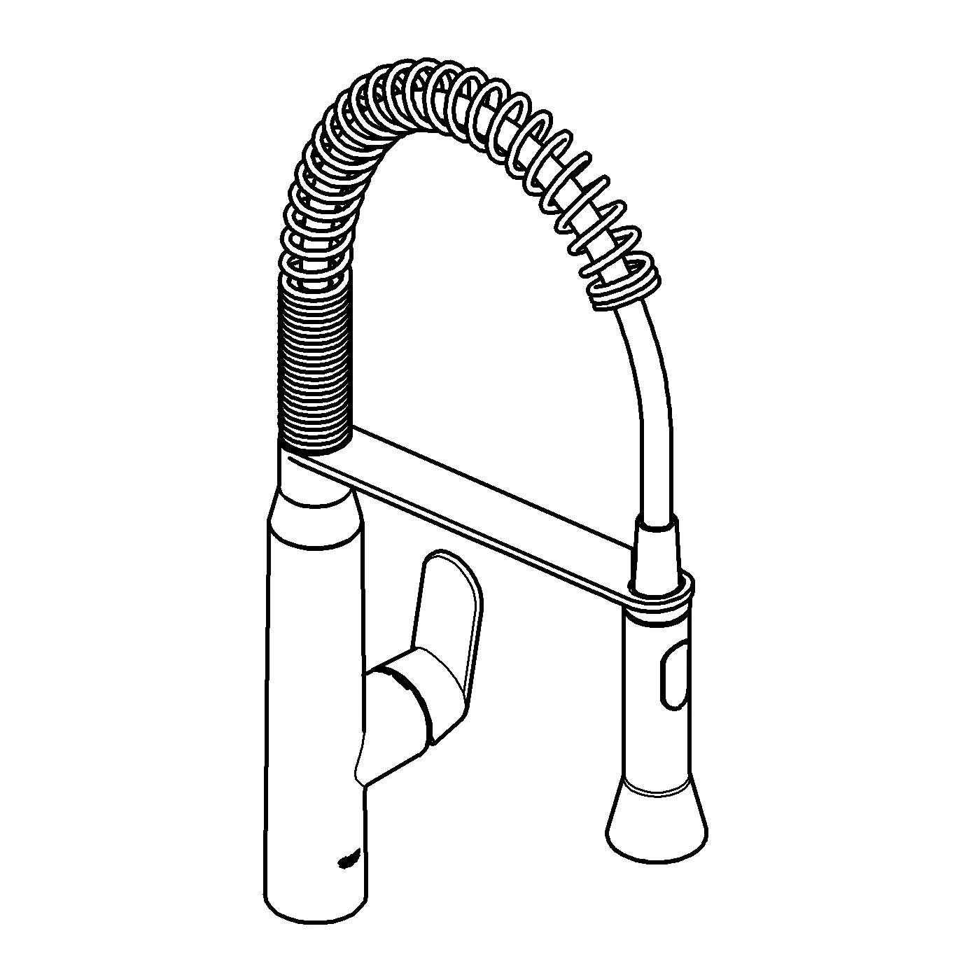 Grohe Einhand-Spültischbatterie K7, herausziehbare SpeedClean Profibrause, 539 mm in supersteel Grohe Einhand-Spültischbatterie K7, herausziehbare SpeedClean Profibrause, 539 mm in supersteel