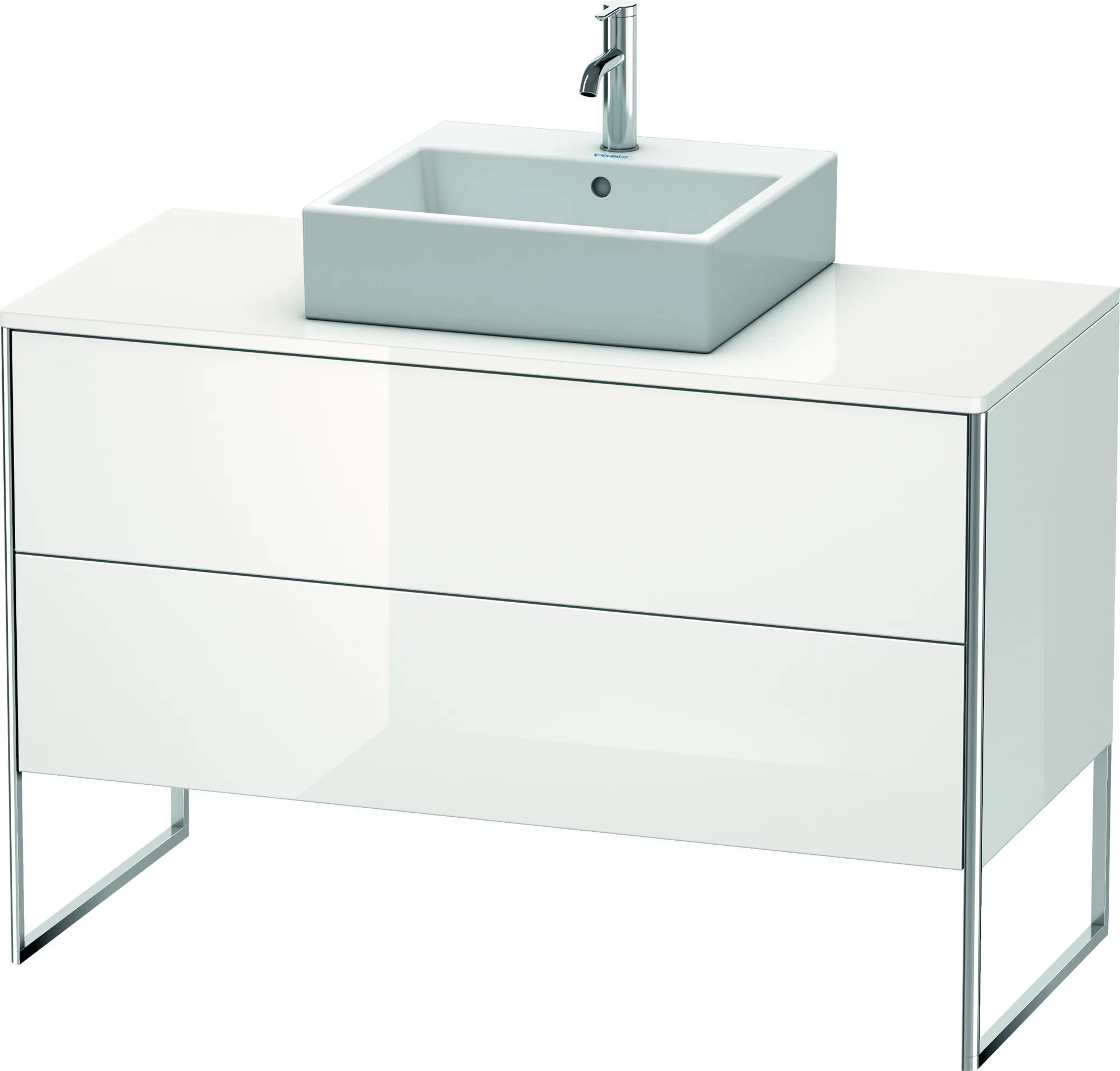 Duravit Waschtischunterschrank bodenstehend „XSquare“ 120 × 77,8 × 54,8 cm Weiß Hochglanz Duravit Waschtischunterschrank bodenstehend „XSquare“ 120 × 77,8 × 54,8 cm Weiß Hochglanz