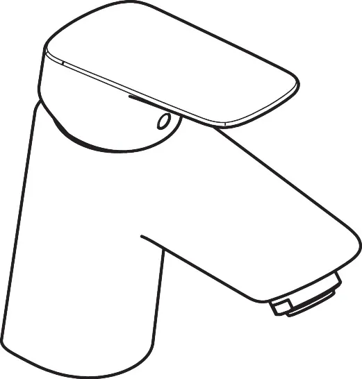 Hansgrohe Logis Einhebel-Waschtischmischer 70 mit Push-Open Ablaufgarnitur Chrom, Ausladung 107 mm, Auslaufhöhe 67 mm, Hebelgriff, Normalstrahl, max. Durchflussmenge 5 l/min