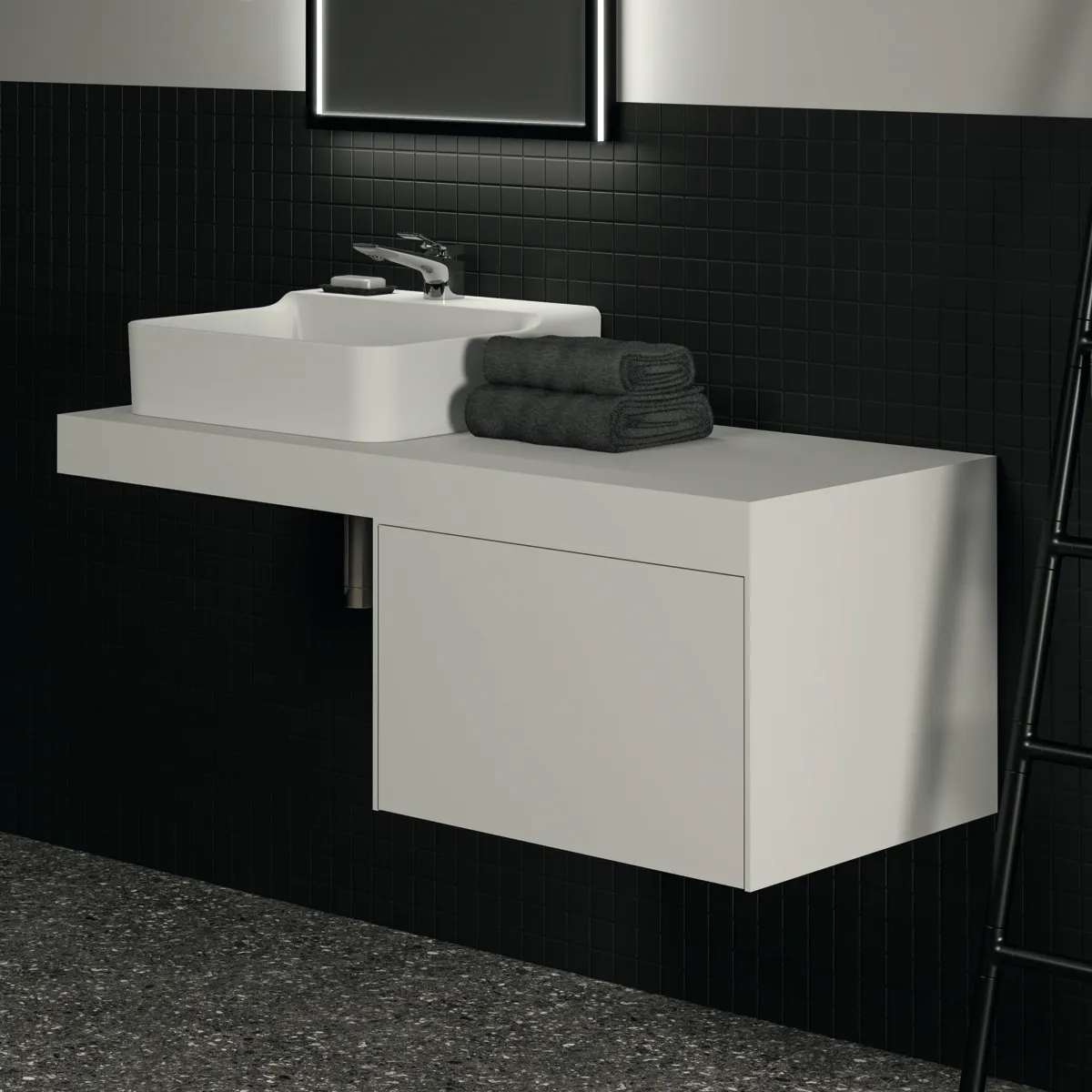 Konsole Conca, 1200x505x80mm, Weiß Konsole Conca, 1200x505x80mm, Weiß