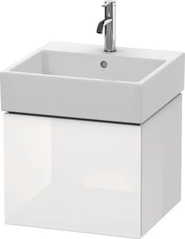 Duravit Waschtischunterschrank wandhängend „L-Cube“ 48,4 × 39,4 × 45,9 cm Weiß Hochglanz