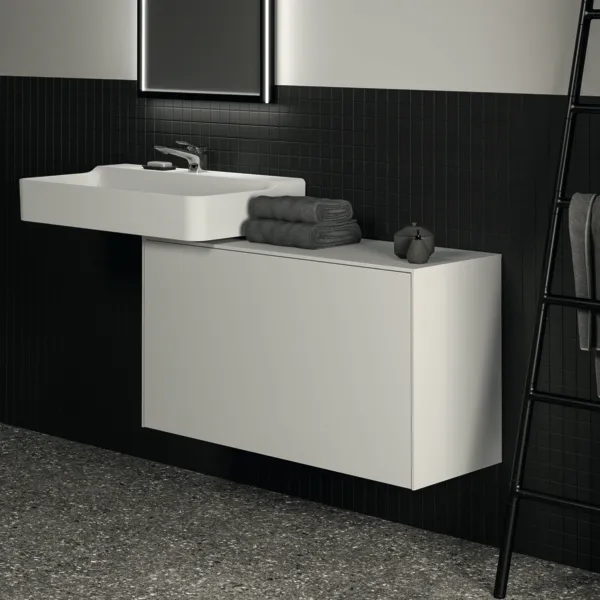 Ideal Standard Waschtischunterschrank „Conca“ 100,2 × 55 × 37,3 cm Weiß matt lackiert