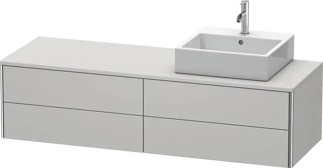 Duravit Waschtischunterschrank wandhängend „XSquare“ 160 × 40 × 54,8 cm Nordic Weiß Seidenmatt
