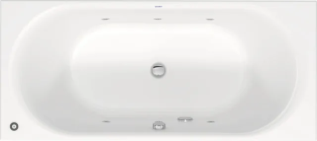 Duravit Whirlwanne „D-Neo“ rechteck 180 × 80 cm, Mittelablauf