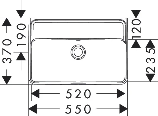 Hansgrohe Waschtisch Compact Xanuia Q, 550x370 mm, weiß, wandhängend mit Überlauf, SmartClean-Glasur Hansgrohe Waschtisch Compact Xanuia Q, 550x370 mm, weiß, wandhängend mit Überlauf, SmartClean-Glasur