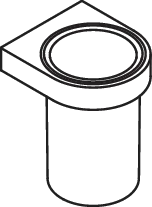 HEWI Glas/Zahnbürstenhalter „System 800“ in Befestigung verdeckt HEWI Glas/Zahnbürstenhalter „System 800“ in Befestigung verdeckt