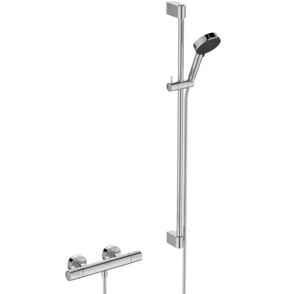 Ideal Standard Brausegarnitur Ceratherm T25 N mit Thermostat, Chrom, Brausestange 90 cm Ideal Standard Brausegarnitur Ceratherm T25 N mit Thermostat, Chrom, Brausestange 90 cm