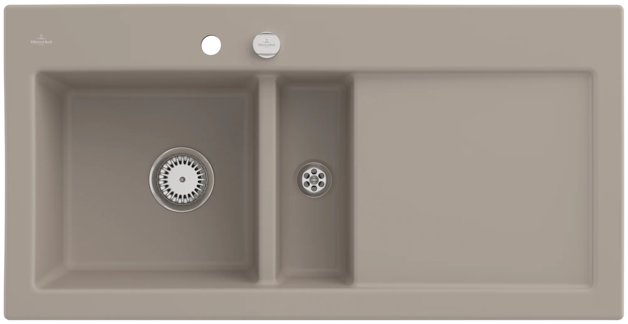 Villeroy & Boch Einbauspüle Subway 60 Almond CeramicPlus, 1000x510 mm, Höhe 220 mm, Wanneneinbaumaß 970x480 mm