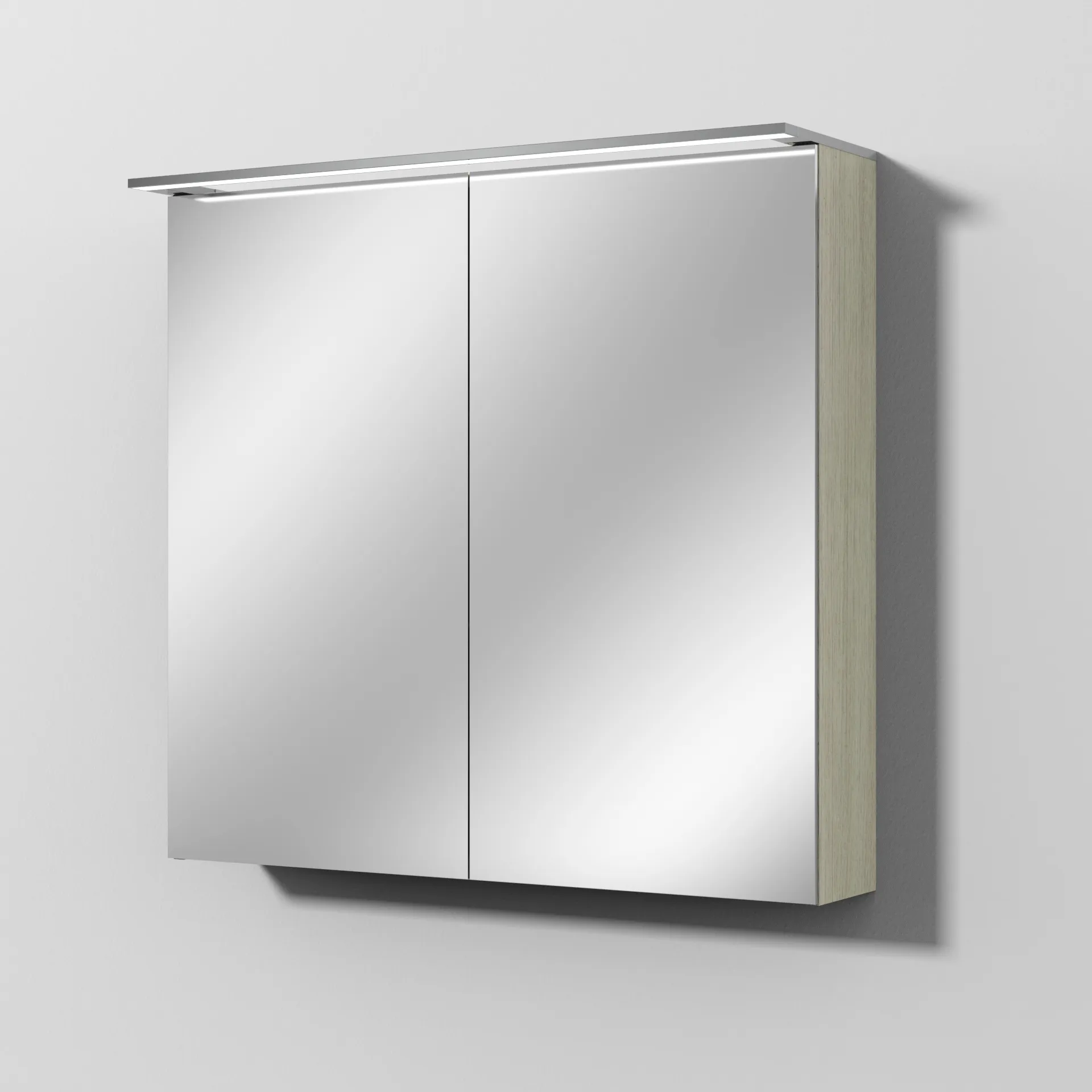 Sanipa Wandvorbau Spiegelschrank „Malte“ 800 × 750 × 149 mm in White Oak Sanipa Wandvorbau Spiegelschrank „Malte“ 800 × 750 × 149 mm in White Oak