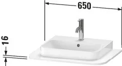 Duravit Konsole „Happy D.2 Plus“, mittig Duravit Konsole „Happy D.2 Plus“, mittig