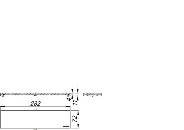Abdeckung CeraFloor/CeraFrame Connect Design, Edelstahl matt