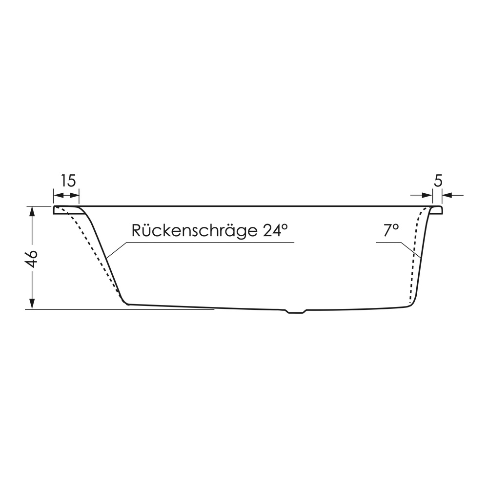 repaBAD Badewanne „Genf Duo“ trapez 1800 mm in Weiß Matt repaBAD Badewanne „Genf Duo“ trapez 1800 mm in Weiß Matt