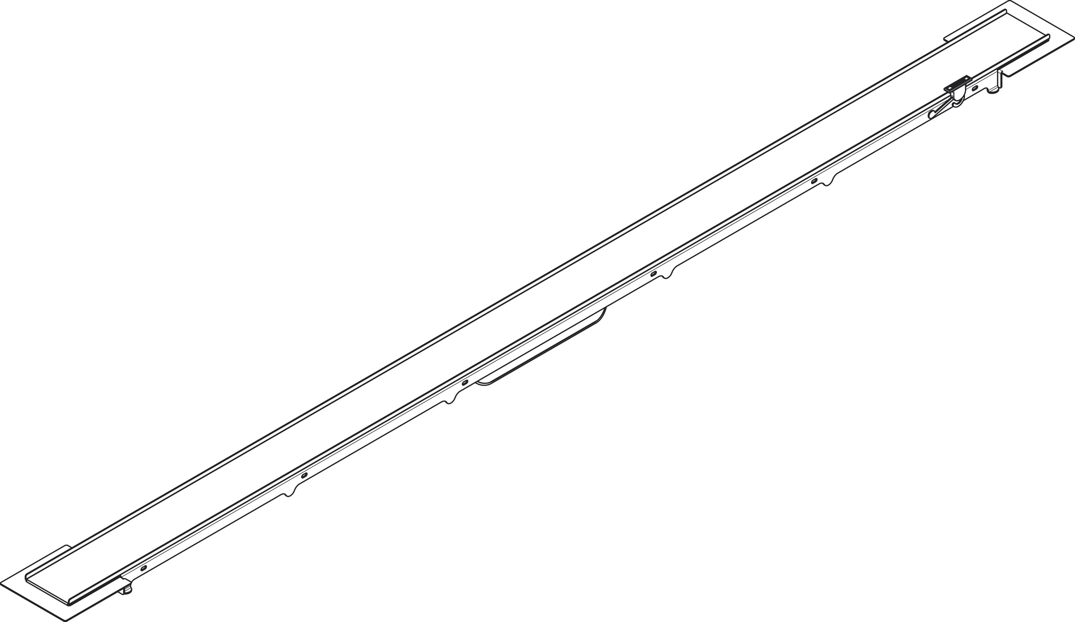Hansgrohe RainDrain Rock Duschrinne 1300 mm, kürzbar und befliesbar